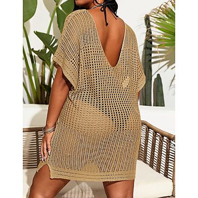 Women Swimsuit Cover Up Backless Beach Vacation Bathing Suit