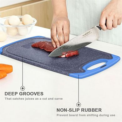 3 piece Plastic Cutting Boards With Rubber Handle