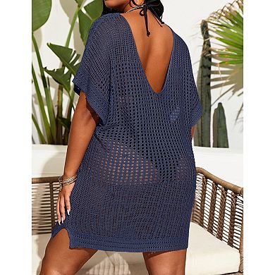 Women Swimsuit Cover Up Backless Beach Vacation Bathing Suit