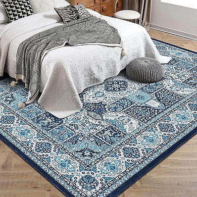 Area Rugs，Machine Washable，Floor Carpet for Bedroom,Non-Shedding,Low Pile，Non-Slip