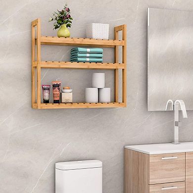 3-Tier Over-Toilet Adjustable Wall Mount Bathroom Shelf