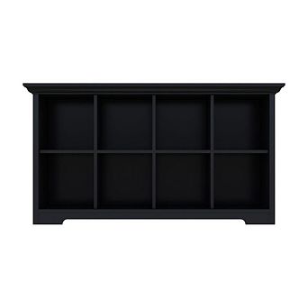 1. 8-Cube Black Storage Shelf with Base