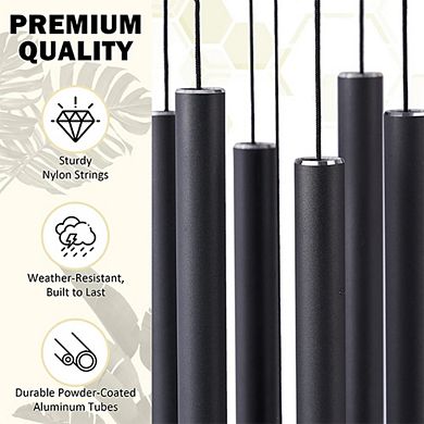 Modern Memorial Charcoal Wind Chime