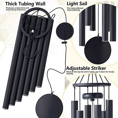 Modern Memorial Charcoal Wind Chime