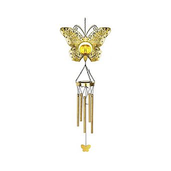 Butterfly Glass Ball Waterproof Wind Chimes