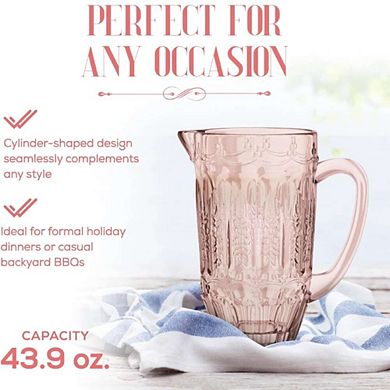 Vintage Borosilicate Glass Beverage Pitcher