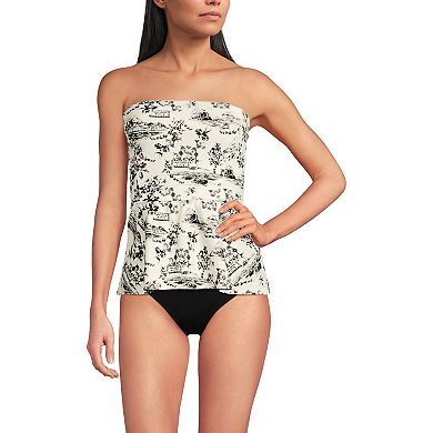 Women's Lands' End Sculpting Waveshaper Peplum Swim Tankini Top