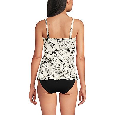 Women's Lands' End Sculpting Waveshaper Peplum Swim Tankini Top