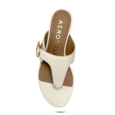 Aerosoles Cloude Women's T-Strap Block Heel Sandals