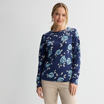 Women's Croft & Barrow® Long Sleeve Sweatshirt