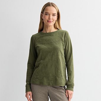 Women's Croft & Barrow® Long Sleeve Sweatshirt