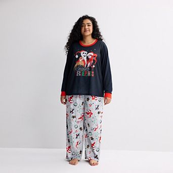 Plus Size Jammies For Your Families® Disney’s Nightmare Before Christmas Pajama Top & Pajama Bottoms Set