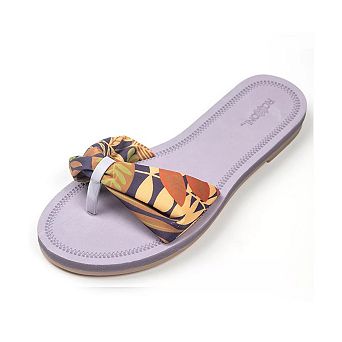 Roxoni Women’s Floral Lace Strap Slide Slippers