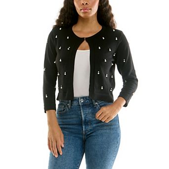 Women's Nina Leonard Rhinestone Bolero Sweater