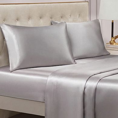 Juicy Couture Silky Satin Sheet Set with Pillowcases