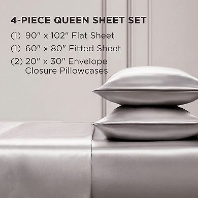 Juicy Couture Silky Satin Sheet Set with Pillowcases