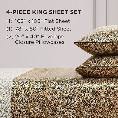 Juicy Couture Silky Satin Sheet Set with Pillowcases