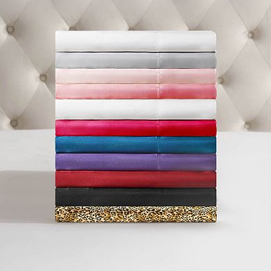 Juicy Couture Silky Satin Sheet Set with Pillowcases