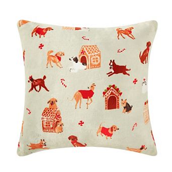 Cuddl Duds® Dog Plush Holiday Throw Pillow