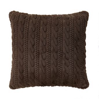 Cuddl Duds® Cable Faux Fur Carved Throw Pillow