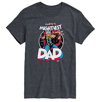 Big & Tall Marvel Thor Earth's Mightiest Dad Graphic Tee