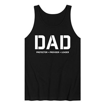 Men's Dad Protector Provider Leader Graphic Tank Top