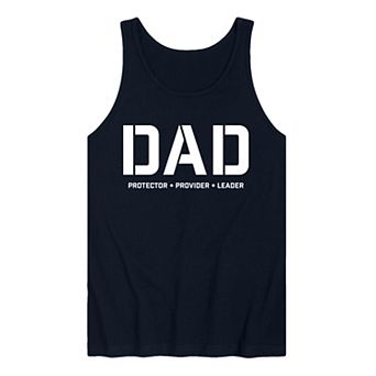 Men's Dad Protector Provider Leader Graphic Tank Top