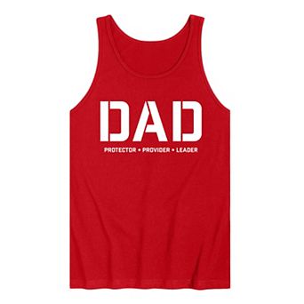 Men's Dad Protector Provider Leader Graphic Tank Top