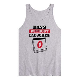 Men's Days Without Dad Jokes Graphic Tank Top