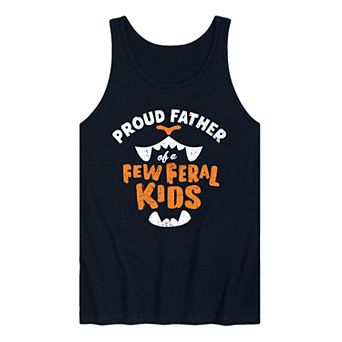 Men's Proud Father Of A Few Feral Kids Graphic Tank Top
