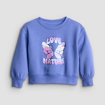 Baby & Toddler Girls Jumping Beans® Core Fleece Crew Sweatshirt