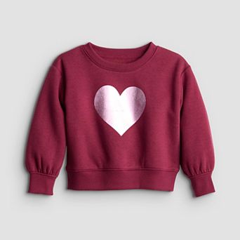 Baby & Toddler Girls Jumping Beans® Core Fleece Crew Sweatshirt