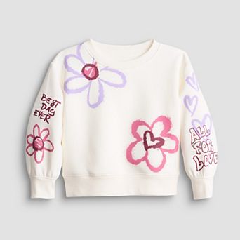 Baby & Toddler Girls Jumping Beans® Core Fleece Crew Sweatshirt