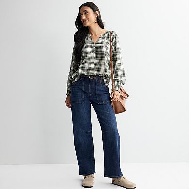 Petite Sonoma Goods For Life® Smocked Wrist Henley Top