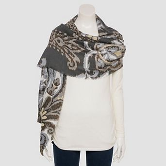 Women's Nine West Brocade Printed Super Soft Wrap Scarf