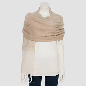 Women's Nine West Ombre Colorblock Feather Soft Wrap Scarf