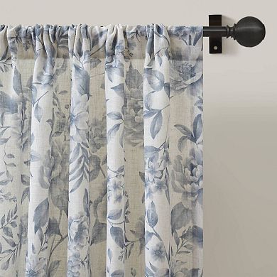 Madison Park Lana 2-Pack Light-Filtering Floral Print Window Curtain Panels