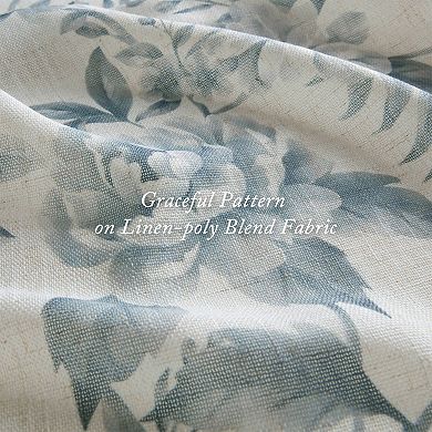 Madison Park Lana 2-Pack Light-Filtering Floral Print Window Curtain Panels