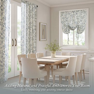 Madison Park Lana 2-Pack Light-Filtering Floral Print Window Curtain Panels