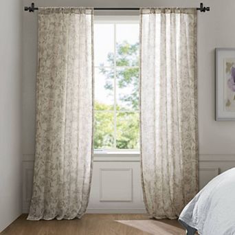 Madison Park Lana 2 pc Light-Filtering Floral Print Window Curtain Panels