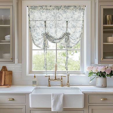 Madison Park Lana Tie Up Floral Window Valance