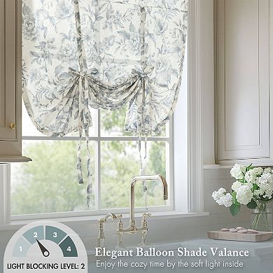 Madison Park Lana Tie Up Floral Window Valance