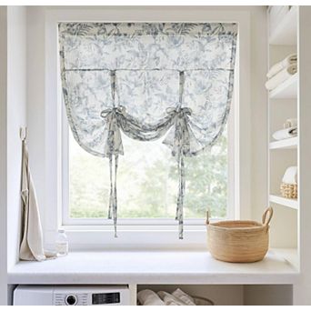 Madison Park Lana Tie Up Floral Window Valance