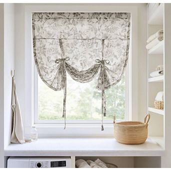 Madison Park Lana Tie Up Floral Window Valance