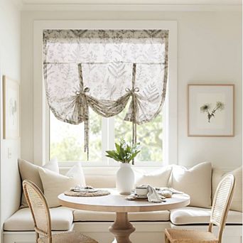 Madison Park Lana Tie Up Floral Window Valance