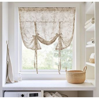 Madison Park Lana Tie Up Floral Window Valance