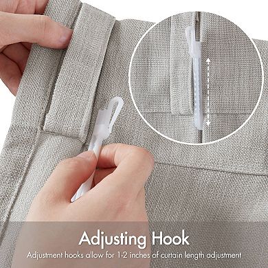 Madison Park Emery 2-Piece Poly-Linen Pinch Pleat Window Curtain Panels