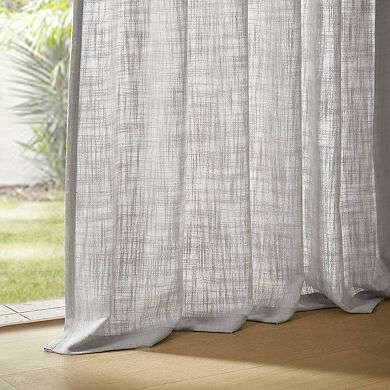 Madison Park Emery 2-Piece Poly-Linen Pinch Pleat Window Curtain Panels