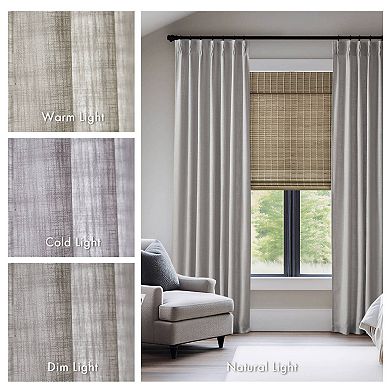 Madison Park Emery 2-Piece Poly-Linen Pinch Pleat Window Curtain Panels