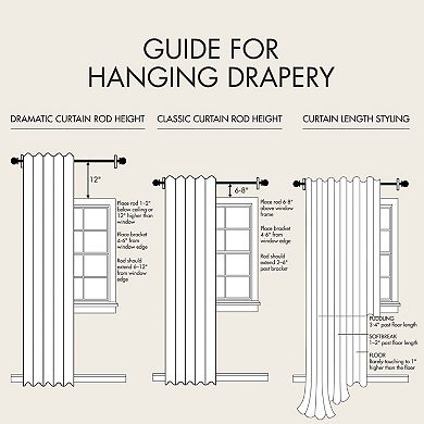 Madison Park Emery 2-Piece Poly-Linen Pinch Pleat Window Curtain Panels